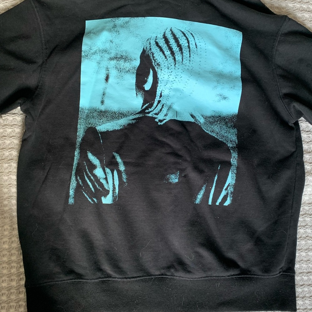 H&M Black Sweater with Blue Graphic